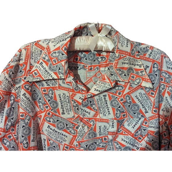 Vintage Button Down Budwiser Shirt - Picture 3 of 6